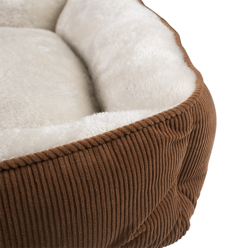 HY-03 Corduroy Rectangle Cuddler Dog Bed
