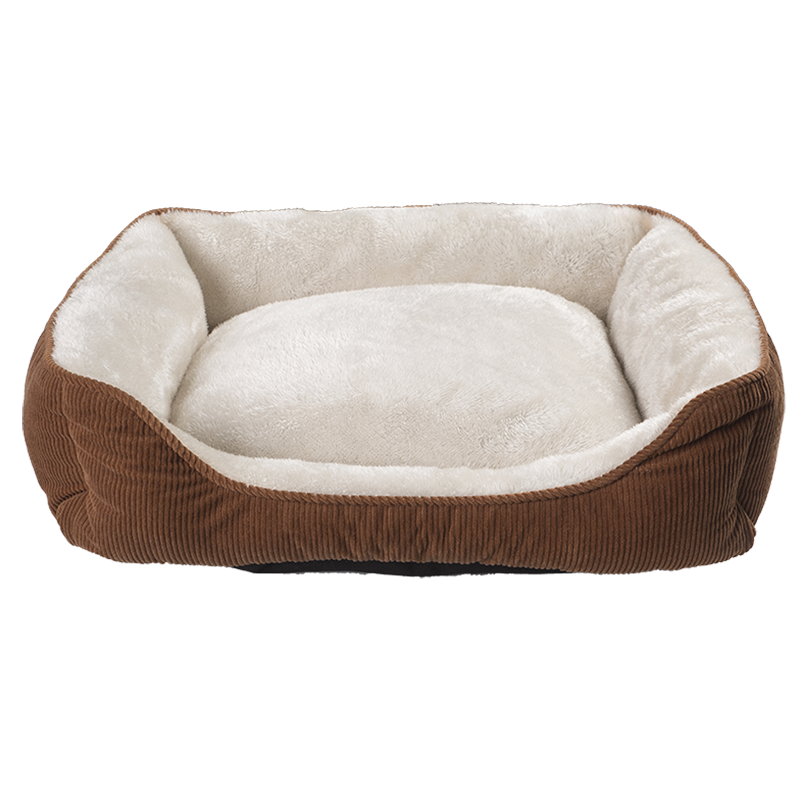 HY-03 Corduroy Rectangle Cuddler Dog Bed