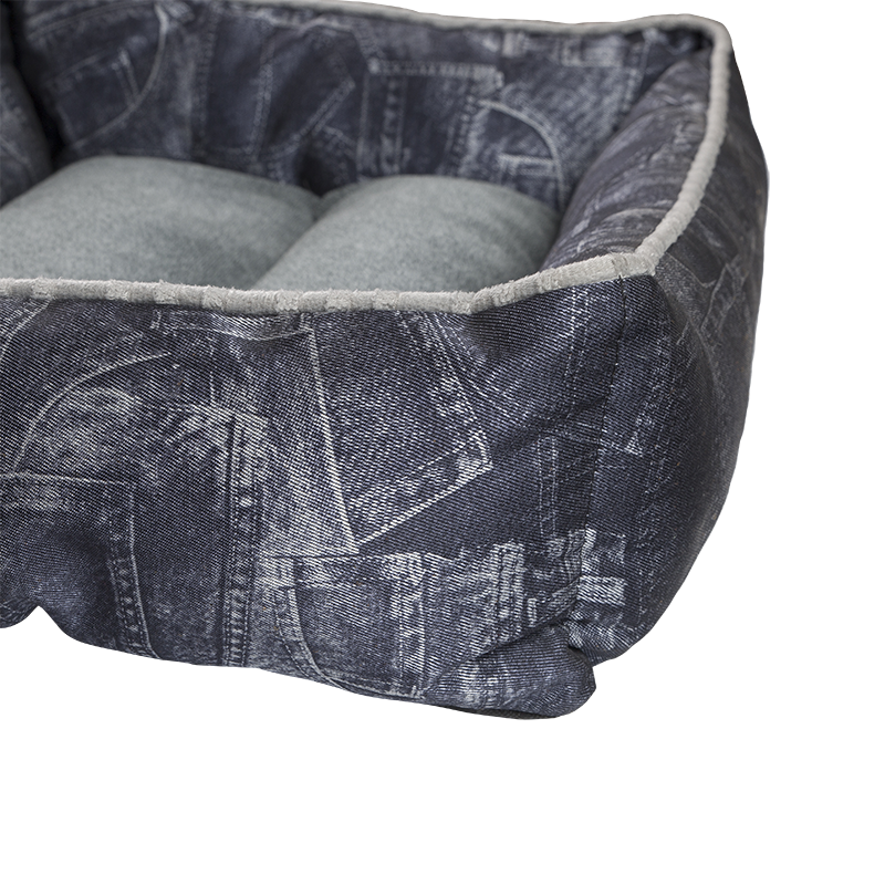 HY-10 Faux Jean Cuddler Pet Bed