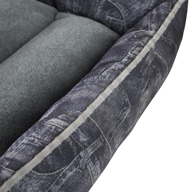 HY-10 Faux Jean Cuddler Pet Bed