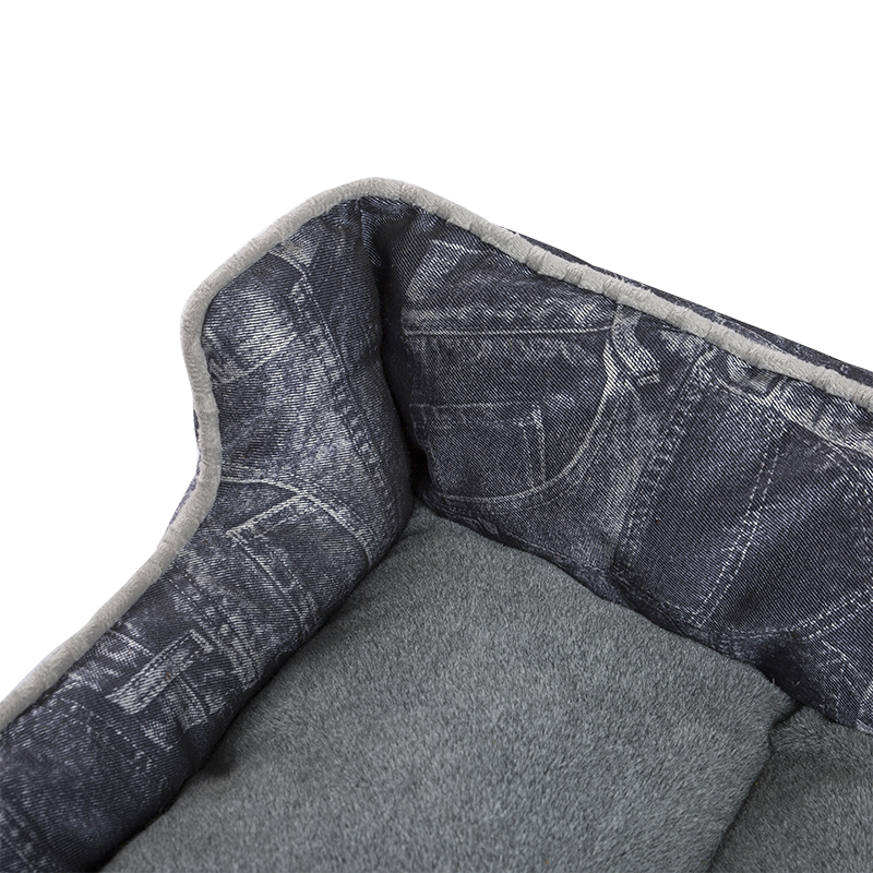 HY-10 Faux Jean Cuddler Pet Bed
