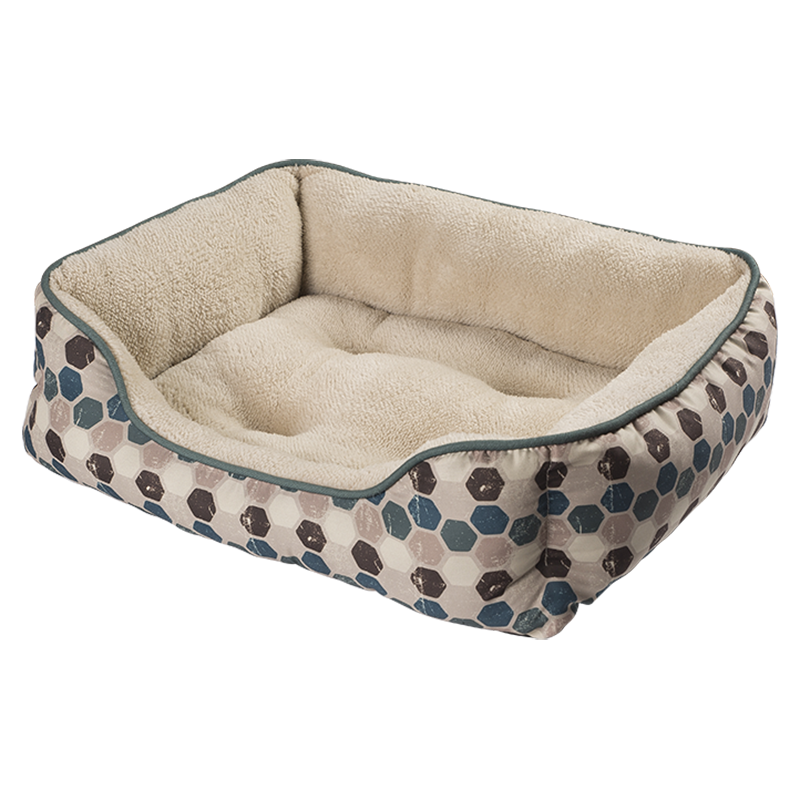 HY-12 Printed pongee Rectangle Cuddle Pet Bed