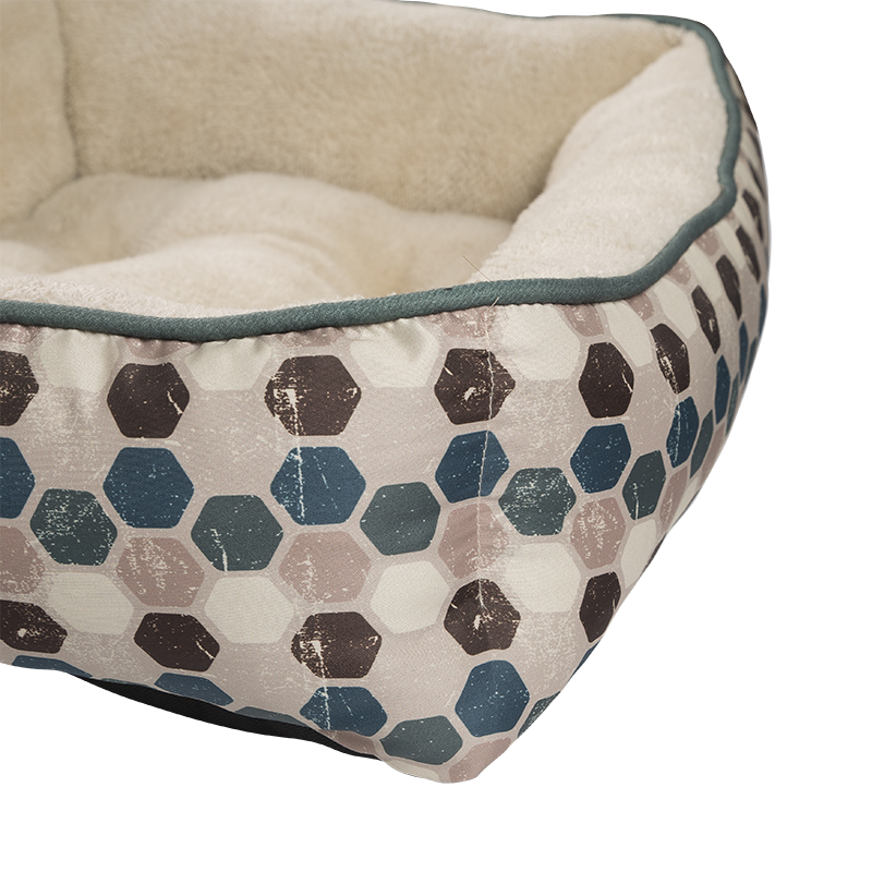 HY-12 Printed pongee Rectangle Cuddle Pet Bed