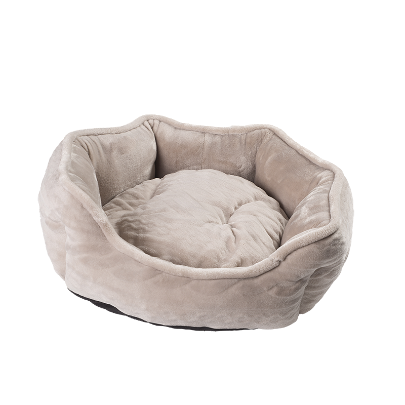 HY-35 Floral flannel shell type Plush Pet Bed