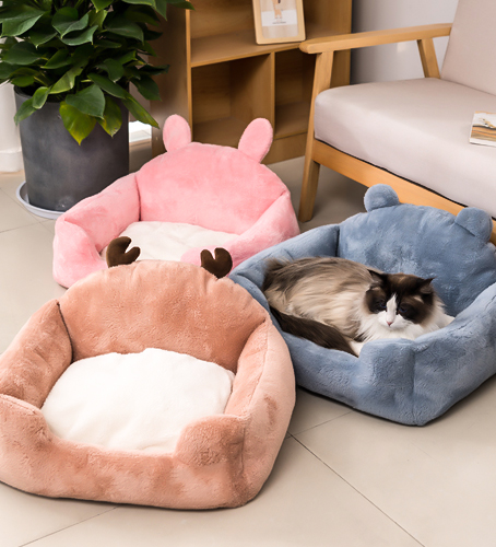 plush pet bed